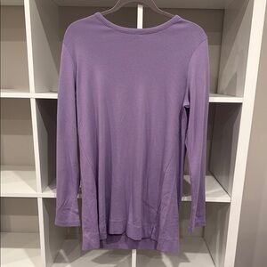 NWT: J. Jill lavender long sleeve tshirt, size M